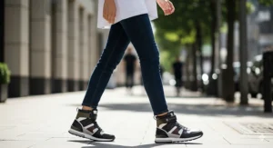 Casual, fashionable women's moto sneakers that blend seamlessly with everyday street style while offering protection.