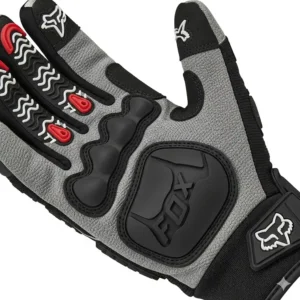 The palm of the Fox Dirtpaw motorcycle glove showing the silicone grip and padded protection.