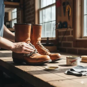 Proper care and conditioning of leather for Red Wing motorcycle boots to extend their life.