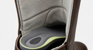 An image showing the soft, moisture-wicking inner lining and cushioned insole of the boots, highlighting the focus on rider comfort.