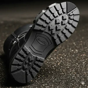 Detail shot of the anti-slip sole and sturdy heel on the best ladies motorcycle boots for excellent grip.