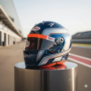 The Bell GT6 Pro model, a popular choice among professional drivers for high-level motor racing.