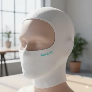 Detail showing the seamless construction and comfortable fit of the lightweight cooling helmet liner.