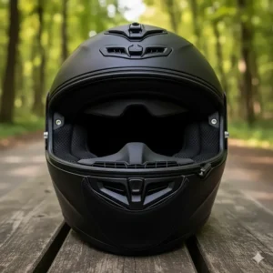 Internal motorcycle helmet accessories: chin curtain and breath deflector to minimize fogging and wind noise
