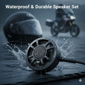 A durable, waterproof set of helmet speakers for riders who frequently encounter rain or moisture.