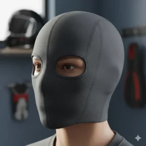 Close-up of a quick-dry moisture wicking helmet cap for a snug and comfortable fit under a motorcycle helmet.