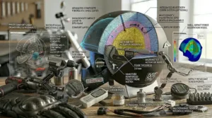 Head measurement guide to ensure a proper fit for a DOT certified half shell helmet.