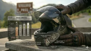 Anti-fog visor clarity on a professional ultra-light protection helmet motorcycle.