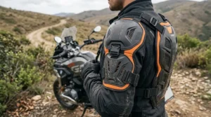 Heavy-duty off-road motorcycle shoulder armor guard for dirt bike and adventure riders