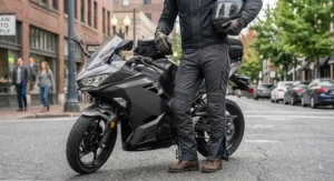 Breathable mesh commuter motorcycle pants designed for warm summer short rides