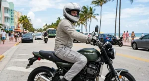 Lightweight mesh-ventilated motorcycle cargo pants ideal for comfortable daily riding in warm summer heat.