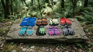 Womens mesh motorcycle gloves for warm weather riding styled in vibrant colors